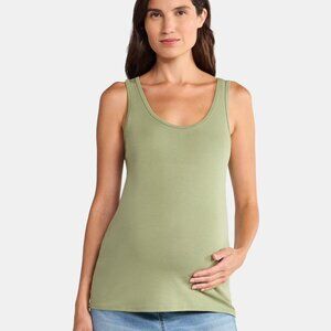 Time and Tru Maternity Essentials Non Shirred Tank Sleeveless Fresh Fern Sz XXL